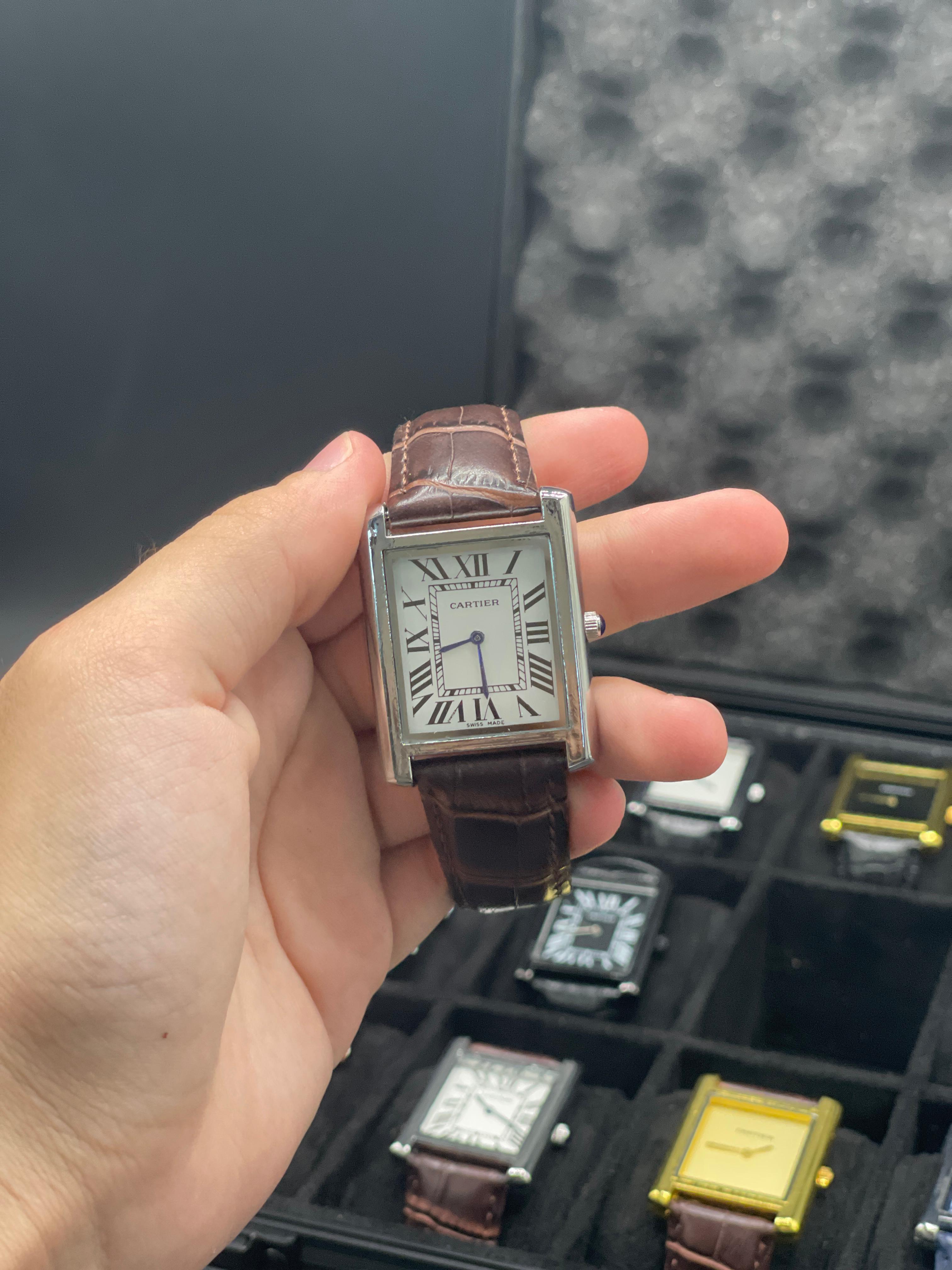CTR Brown Leather Strap With Classic Clean White Dial Watch