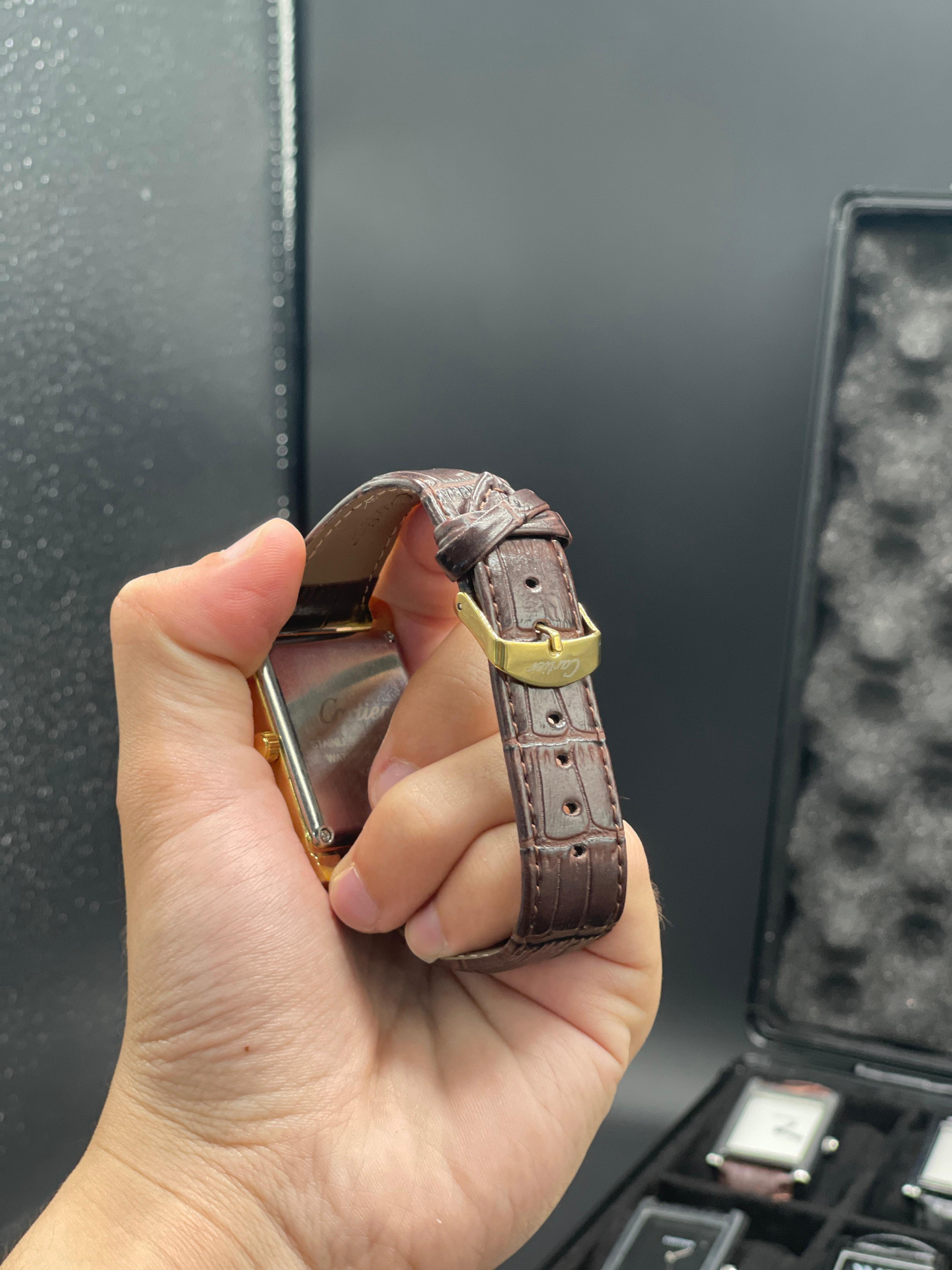 CTR Brown Leather Strap With Detailed Radiant Golden Dial Watch