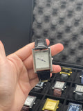 CTR Black Leather Strap With Clean White Dial Watch