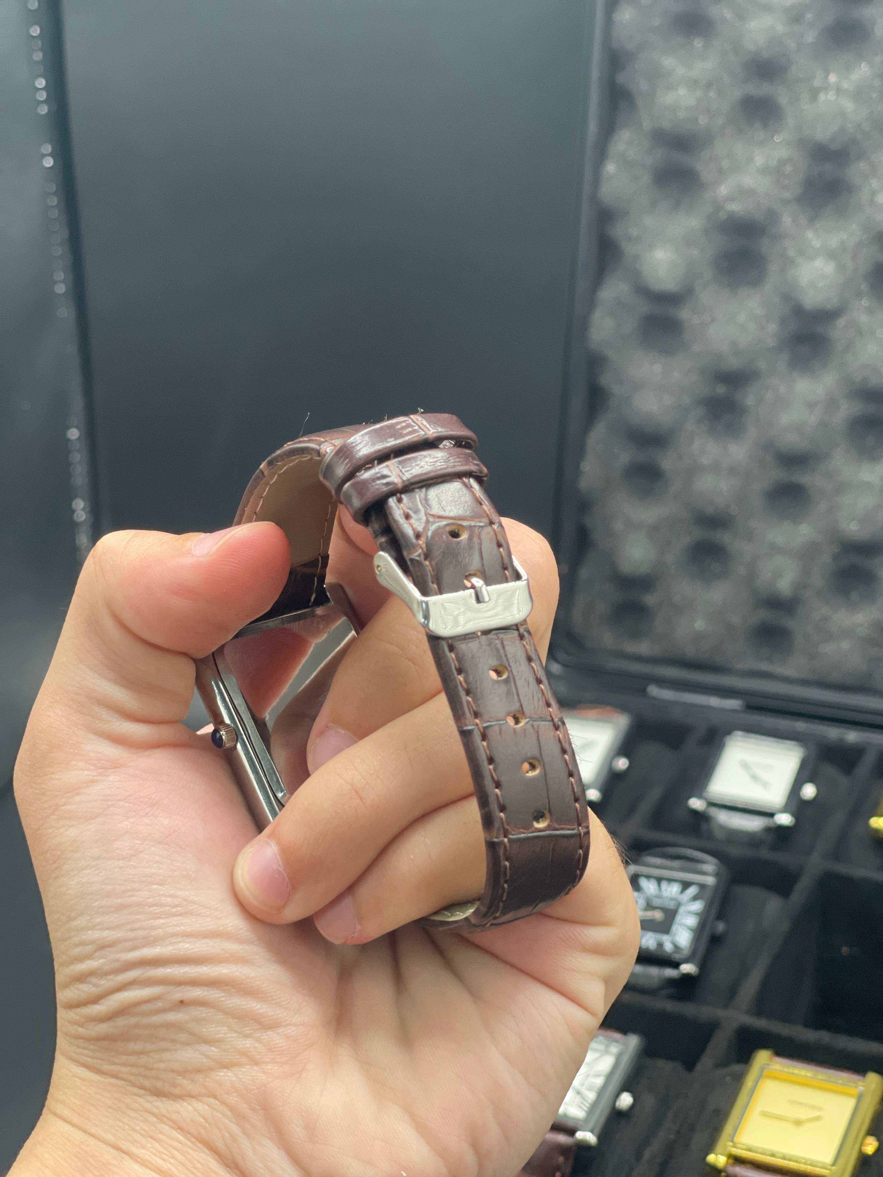 CTR Brown Leather Strap With Classic Clean White Dial Watch