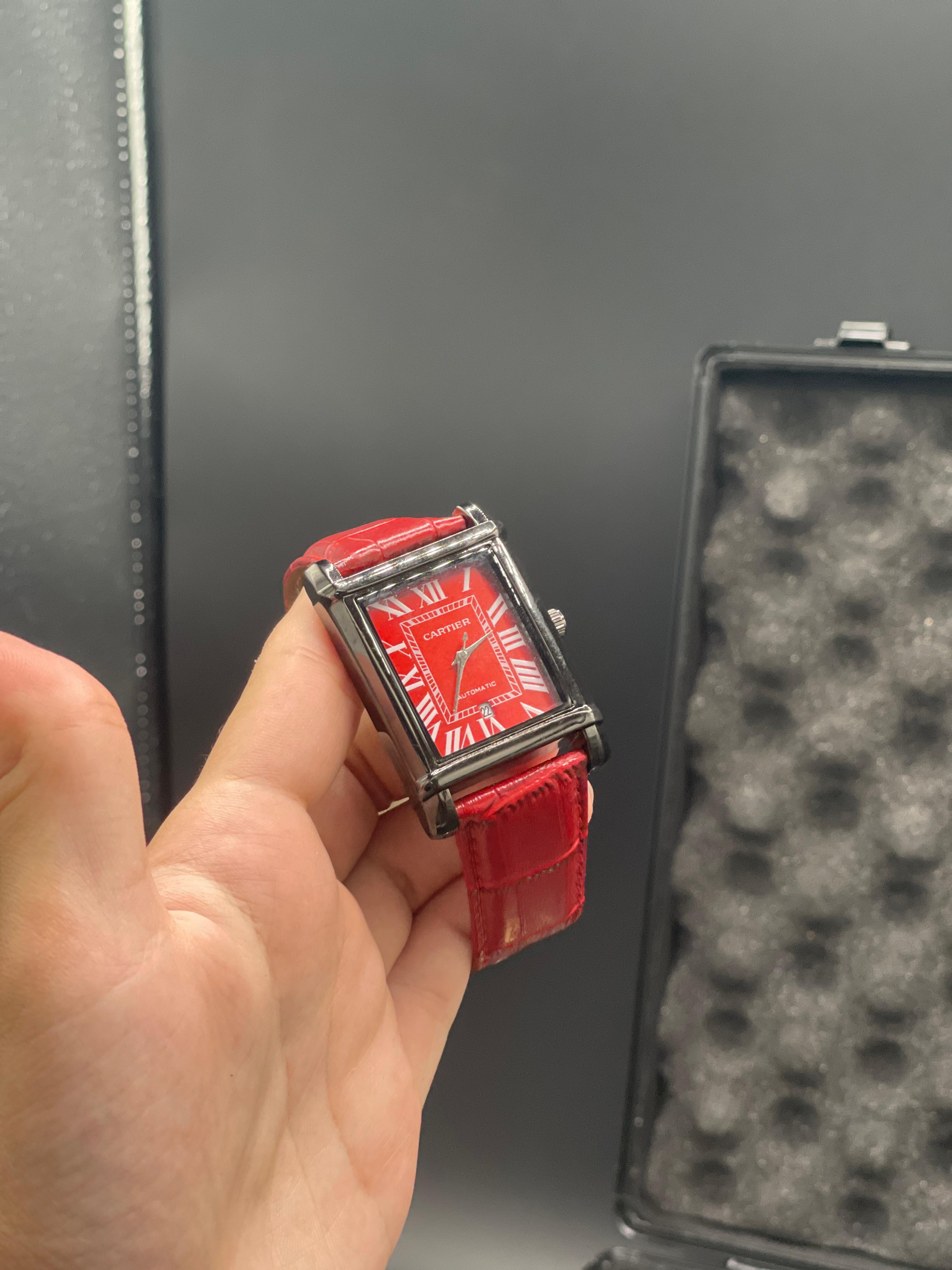 CTR Red Leather Strap With Striking Red Dial Watch