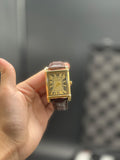 CTR Brown Leather Strap With Detailed Radiant Golden Dial Watch