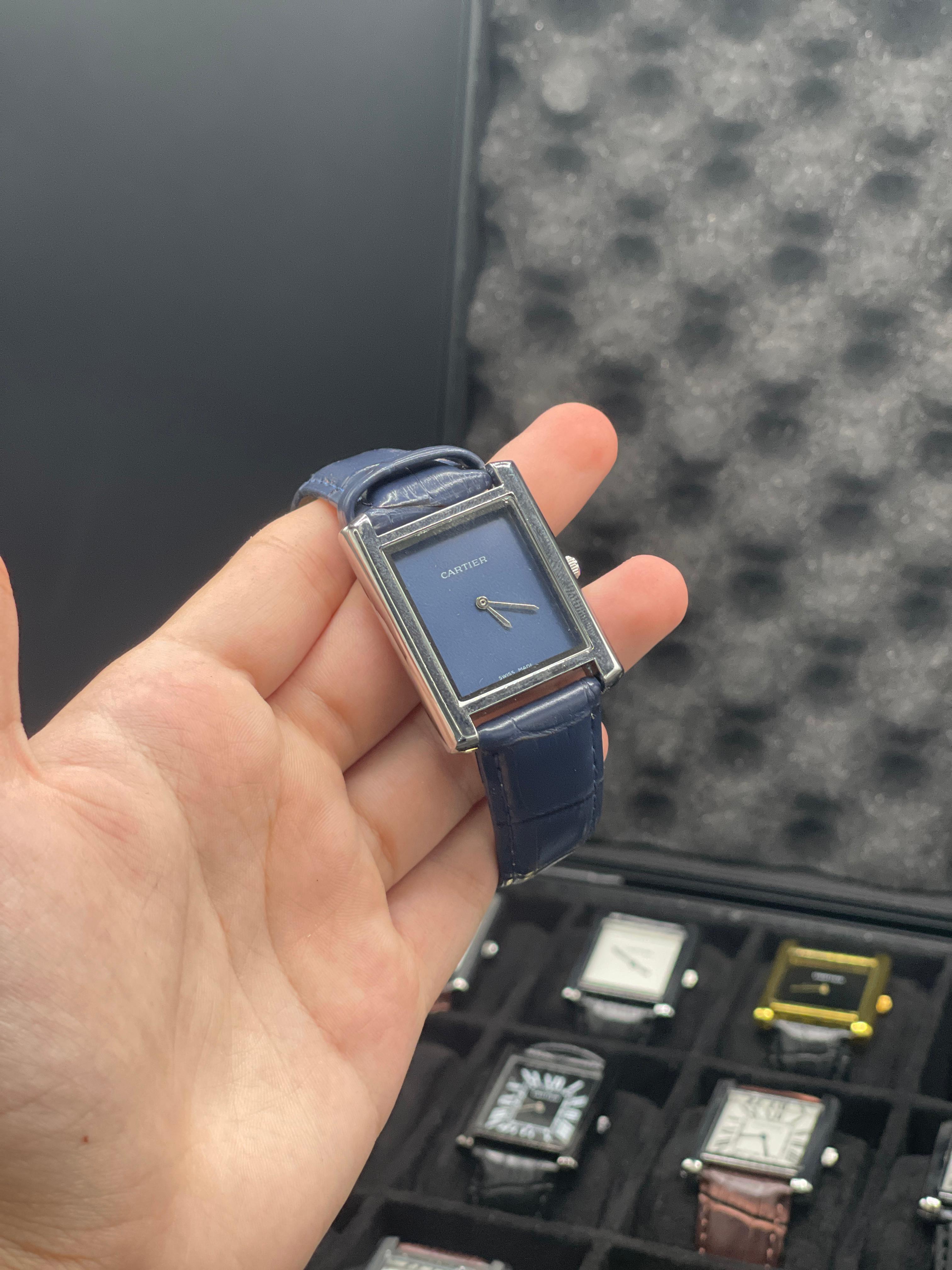 CTR Blue Leather Strap With Matching Blue Dial Watch
