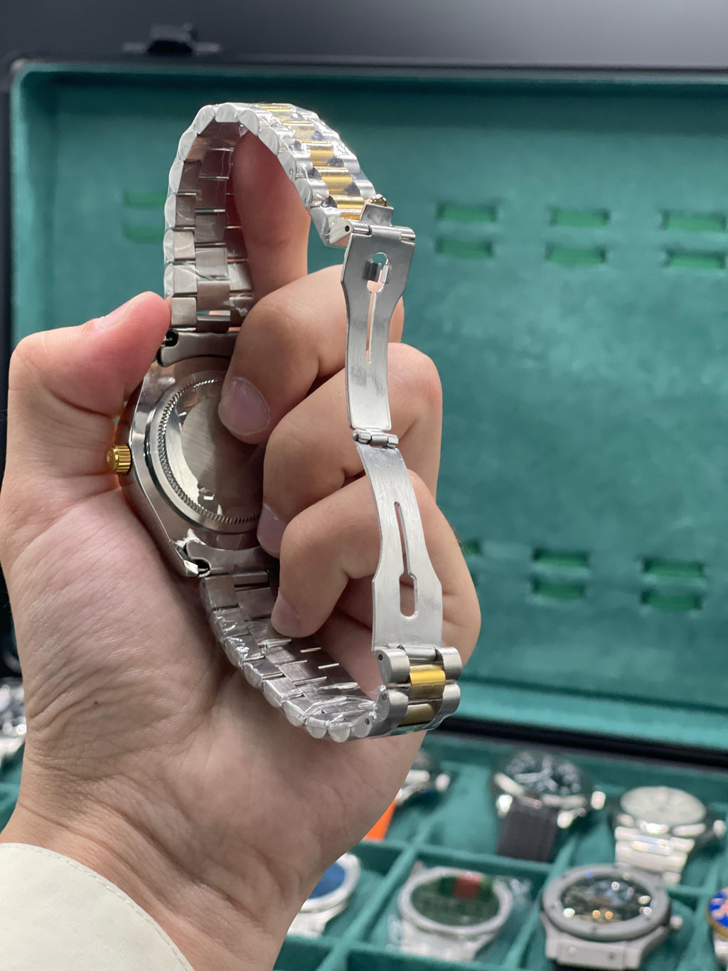 RLX Two Tone Chain With White Dial  DateJust Watch