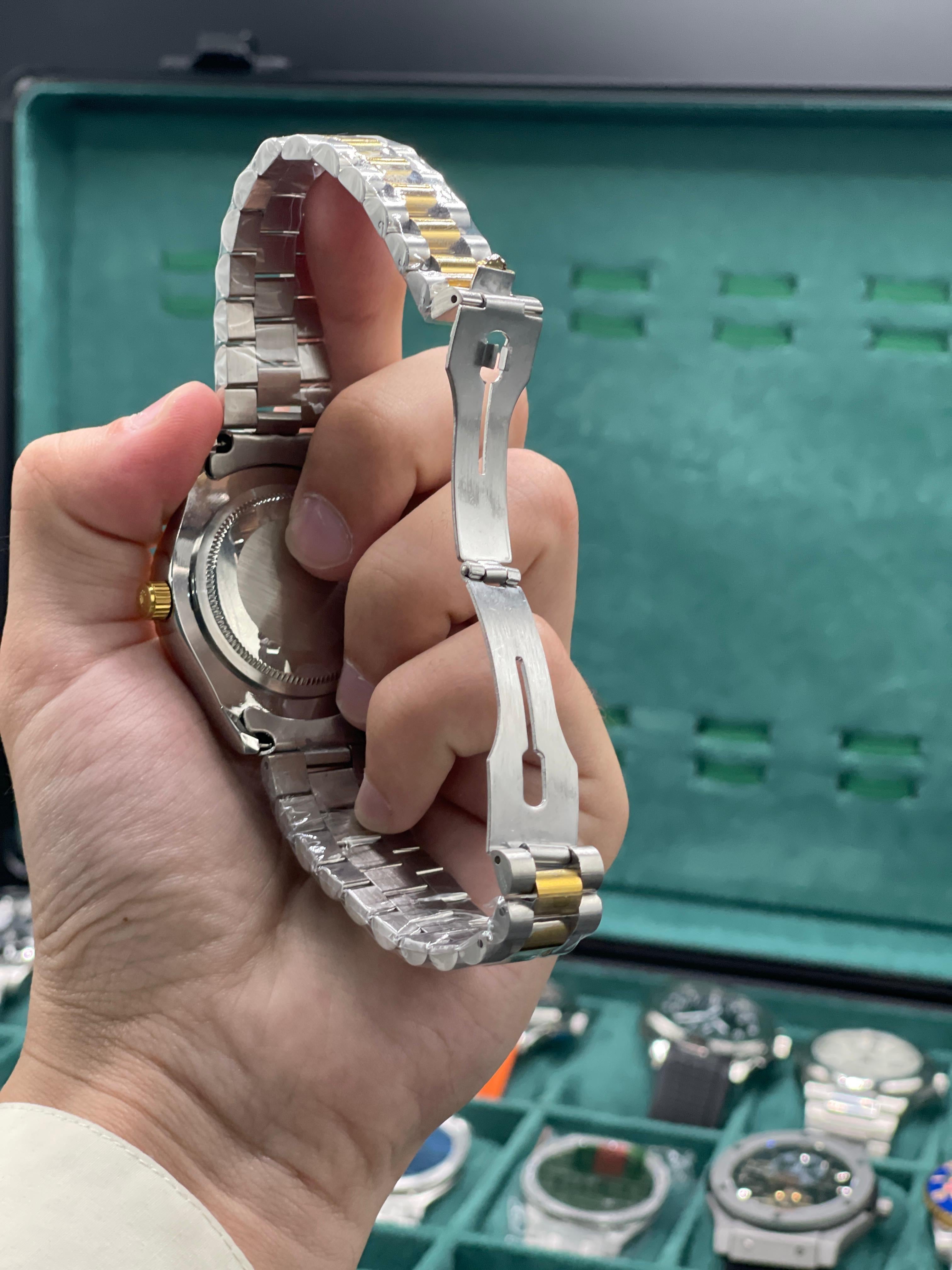 RLX Two Tone Chain With White Dial  DateJust Watch