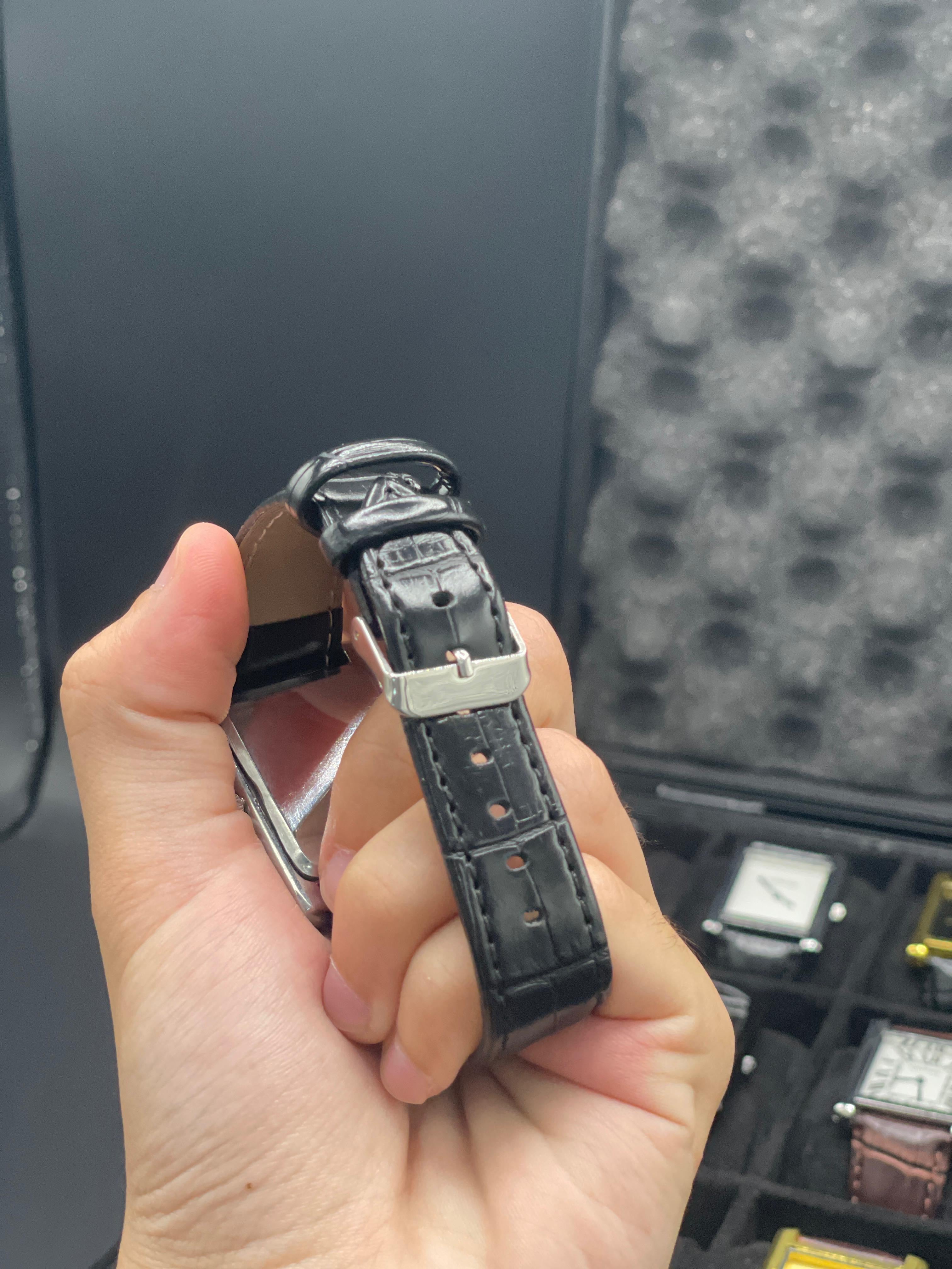 CTR Black Leather Strap With Simple Black Dial Watch