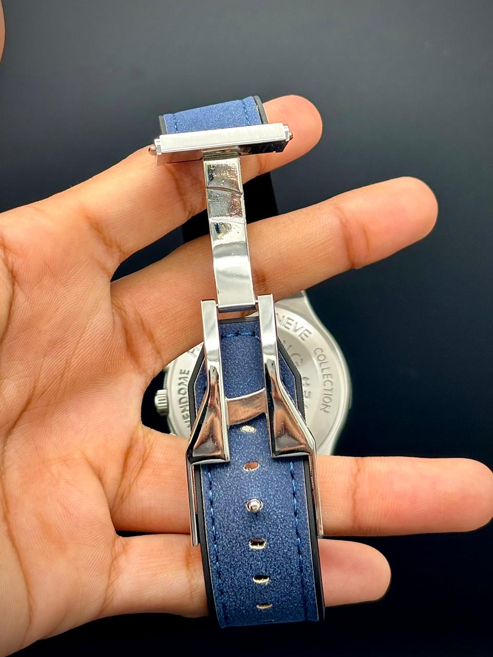 HB with Blue Strap with Blue Dial Watch.