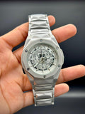Hb Sliver Chain with White Dial Watch