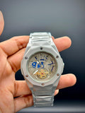 Hb Sliver Chain with Gray unique Dial Watch.