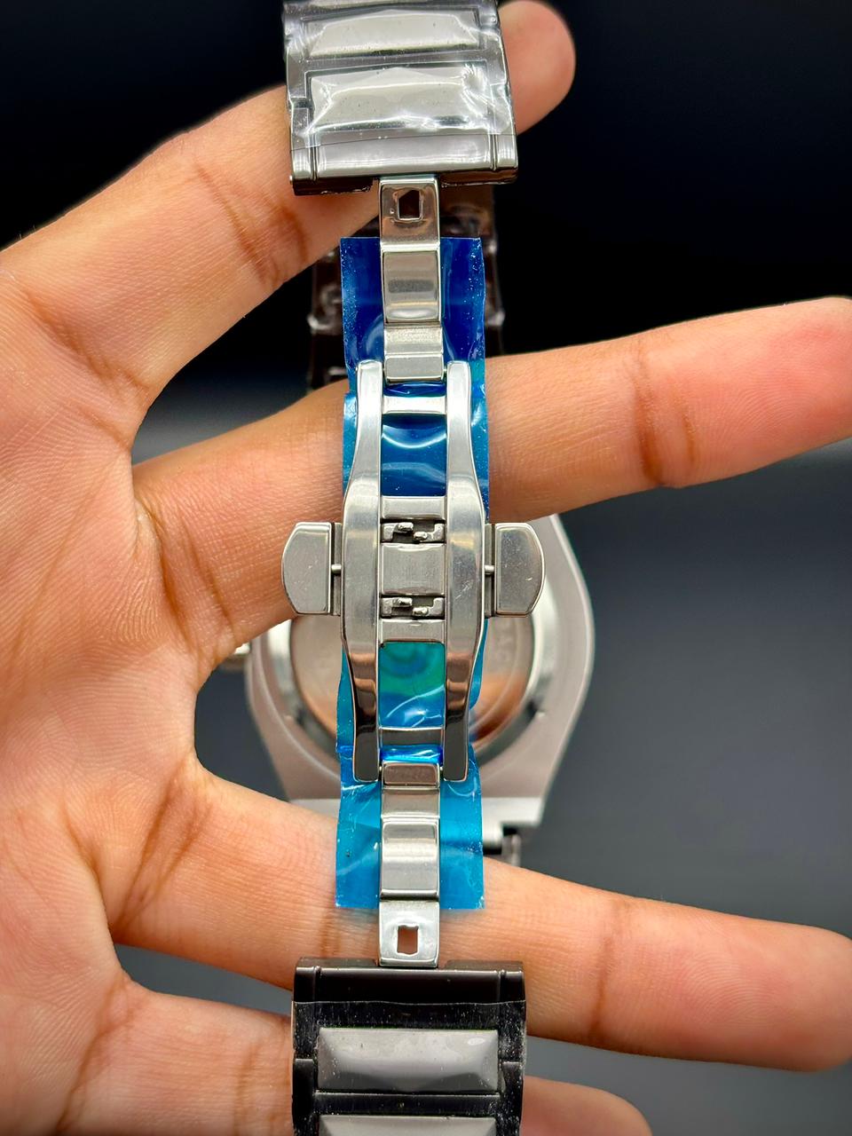 HB Two-Tone Chain With Black Dial Watch.