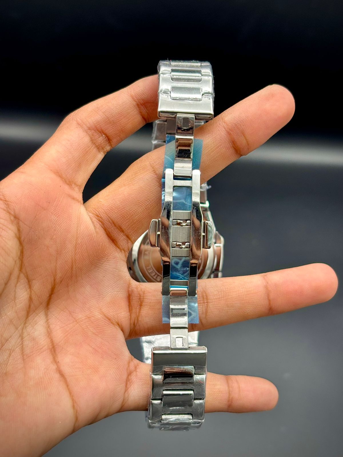 PTK Luxury Sport Watch – Brown Textured Dial | Silver Steel Bracelet |