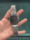 CTN The "Monochrome Square" — All-Black Dial + Steel Chain Clean Boy Watch