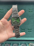 CTN All-Steel Square Emerald Green Dial Watch — Cushion Case + Oyster Bracelet Premium Edition