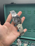 TST Men's Automatic Stainless Steel Watch with Black Textured Dial