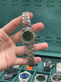 X Gear Two Tone Chain With Stunning Green Dial Ladies Watch