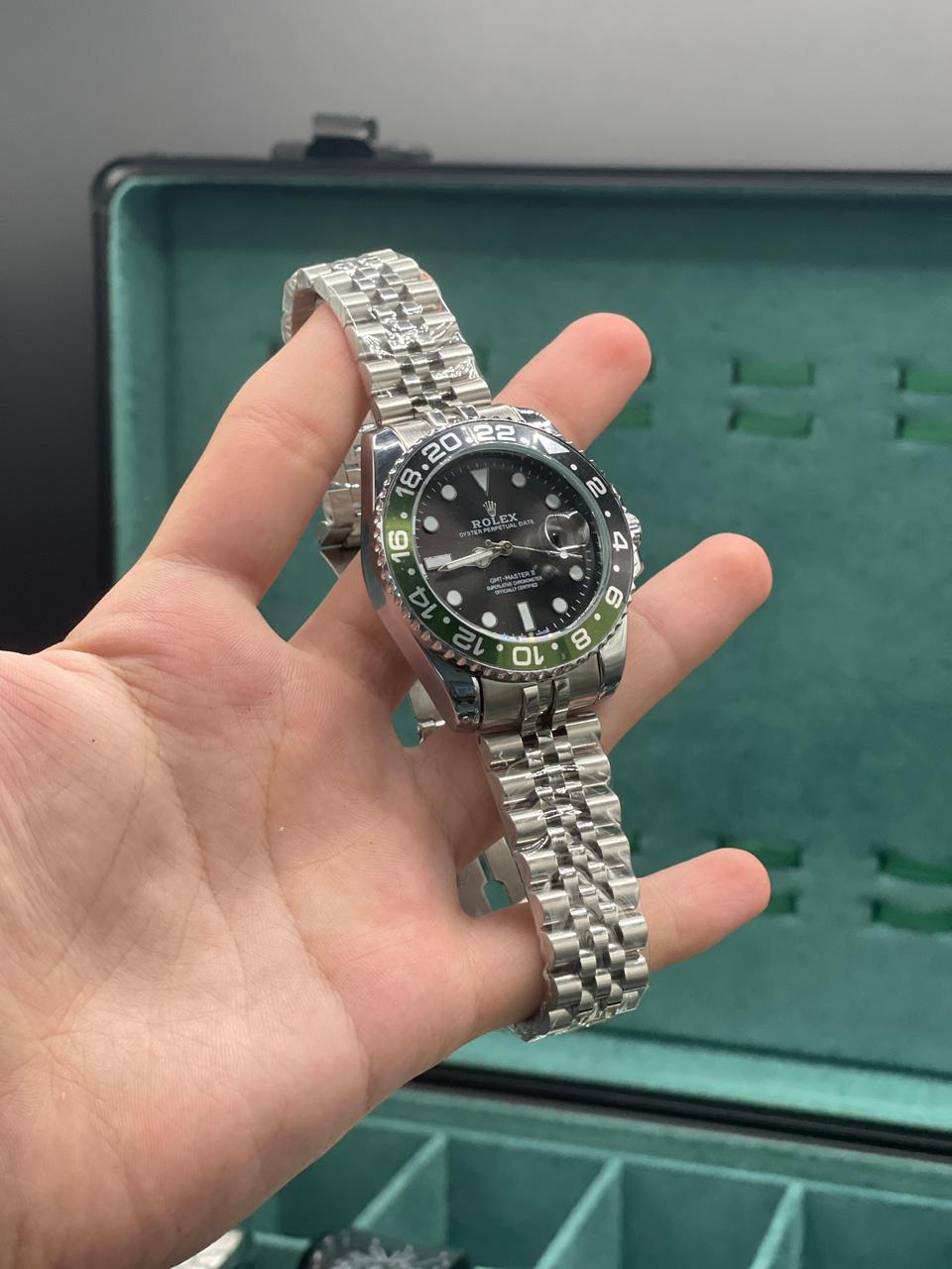 RLX Silver Chain With Black Dial Sprite Edition Quartz Watch