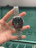 RLX Silver Chain With Black Dial Coke Edition Quartz Watch