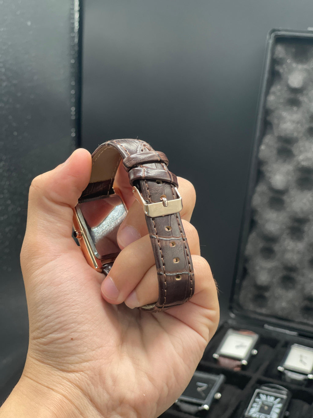 CTR Brown Leather Strap With Clean Brown Dial Watch