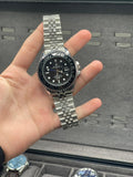 RLX Silver Chain With Black Dial Semi Automatic Bruce Wayne Style Watch