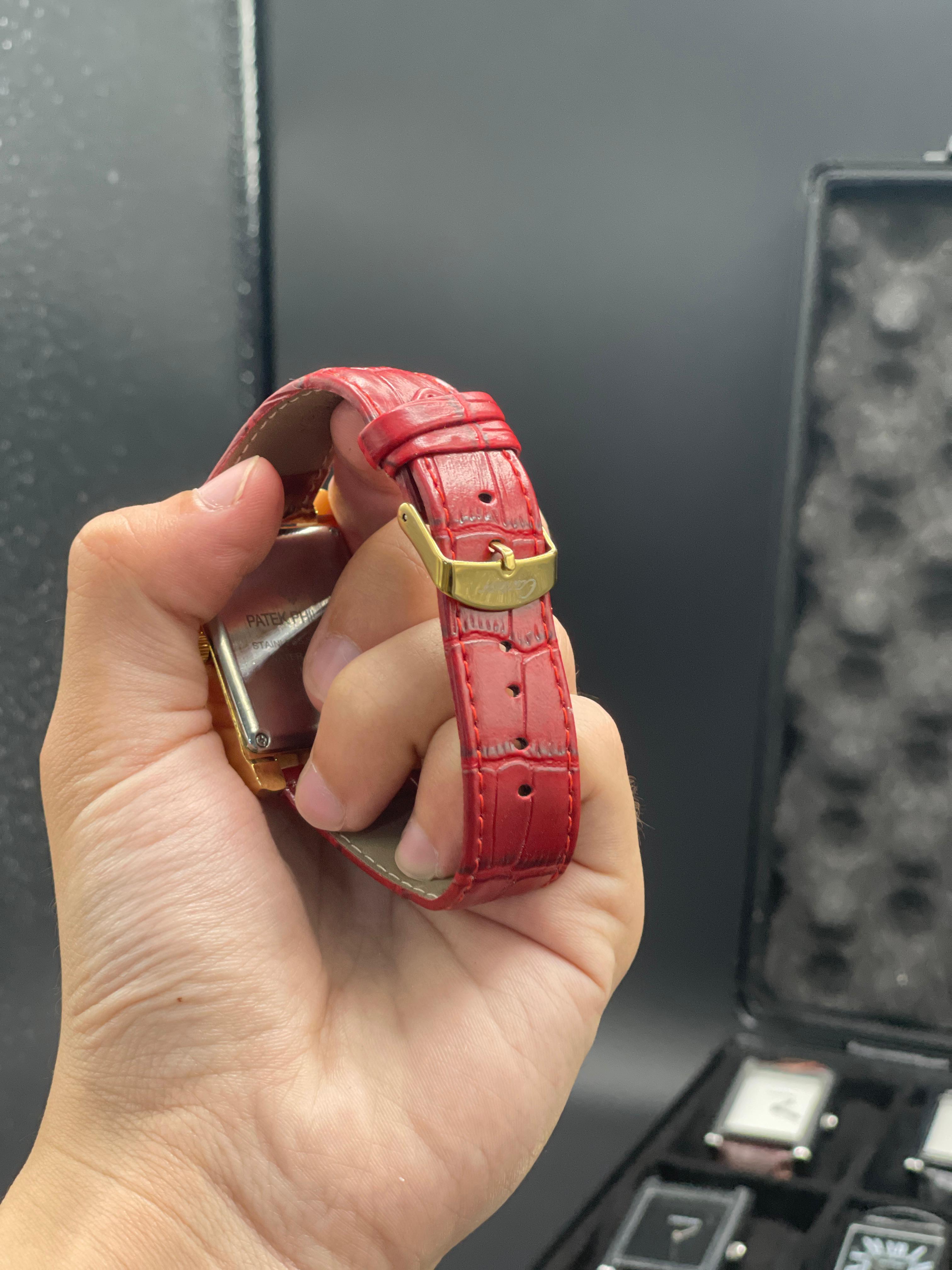 CTR Red Leather Strap With Luxurious Red Dial Watch