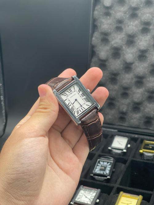 CTR Brown Leather Strap With Classic Clean White Dial Watch