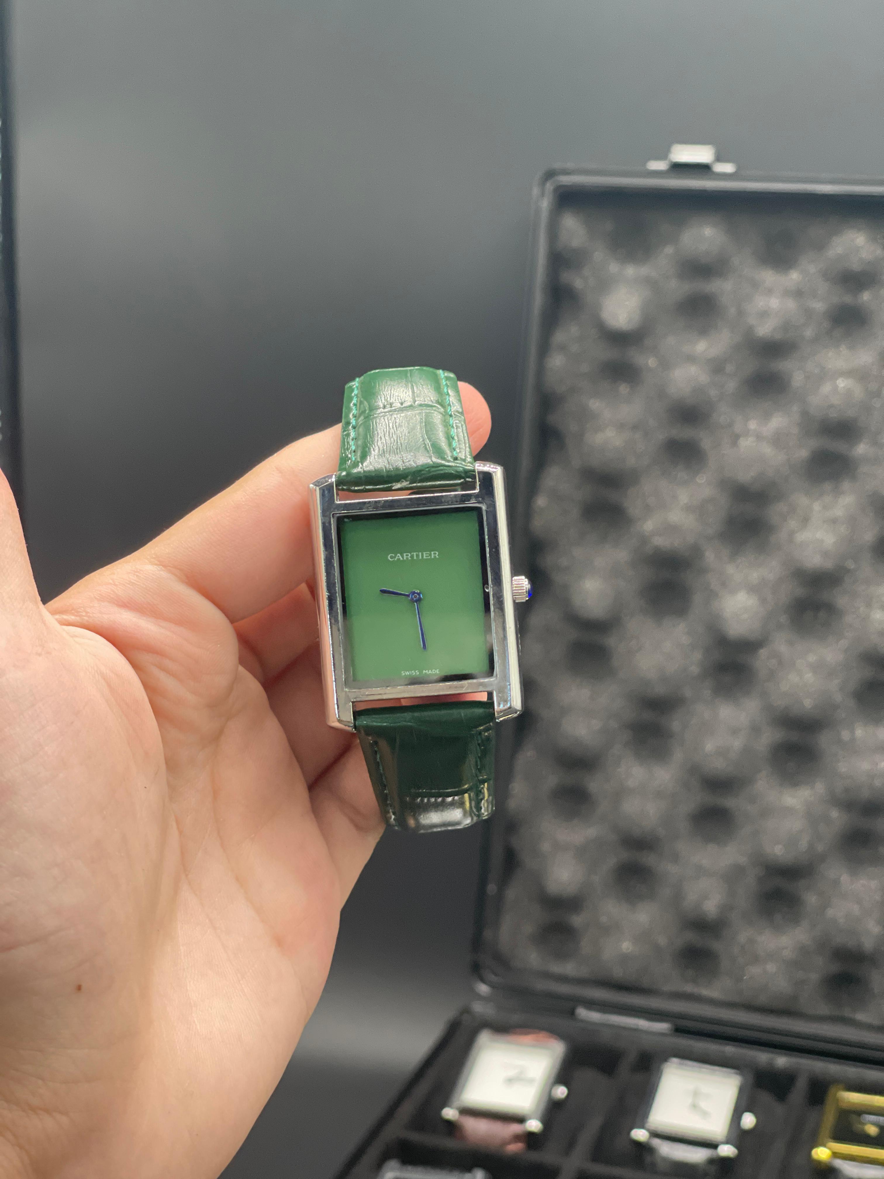 CTR Green Leather Strap With Rich Green Dial Watch
