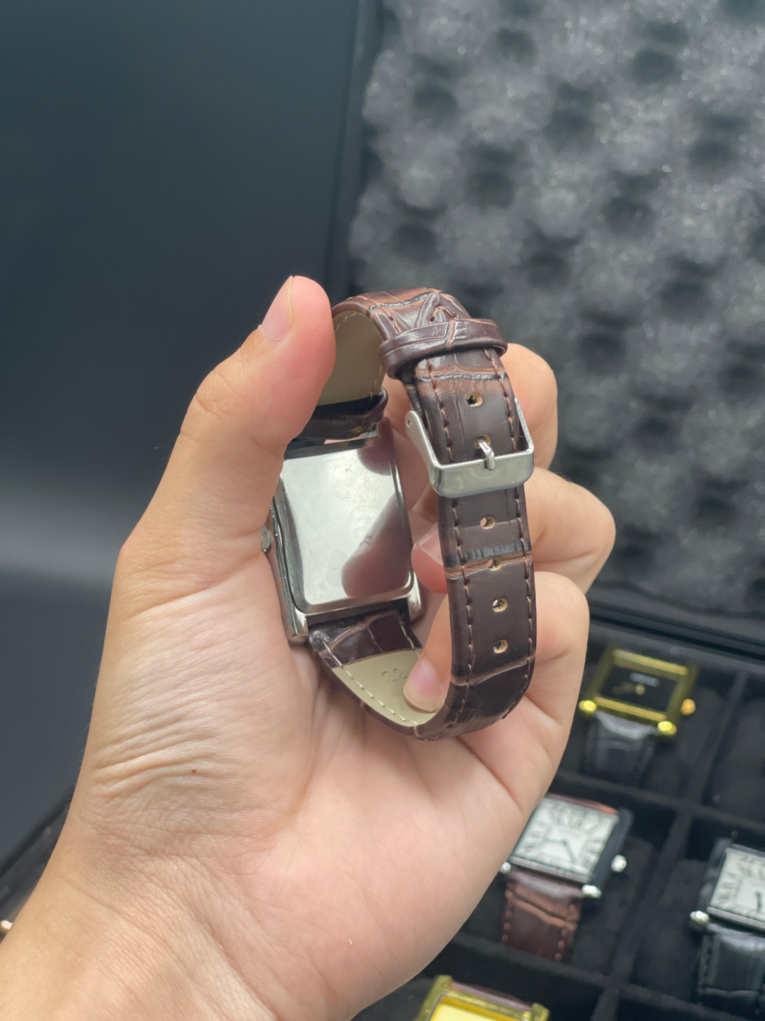 CTR Brown Leather Strap With Clean White Dial Watch