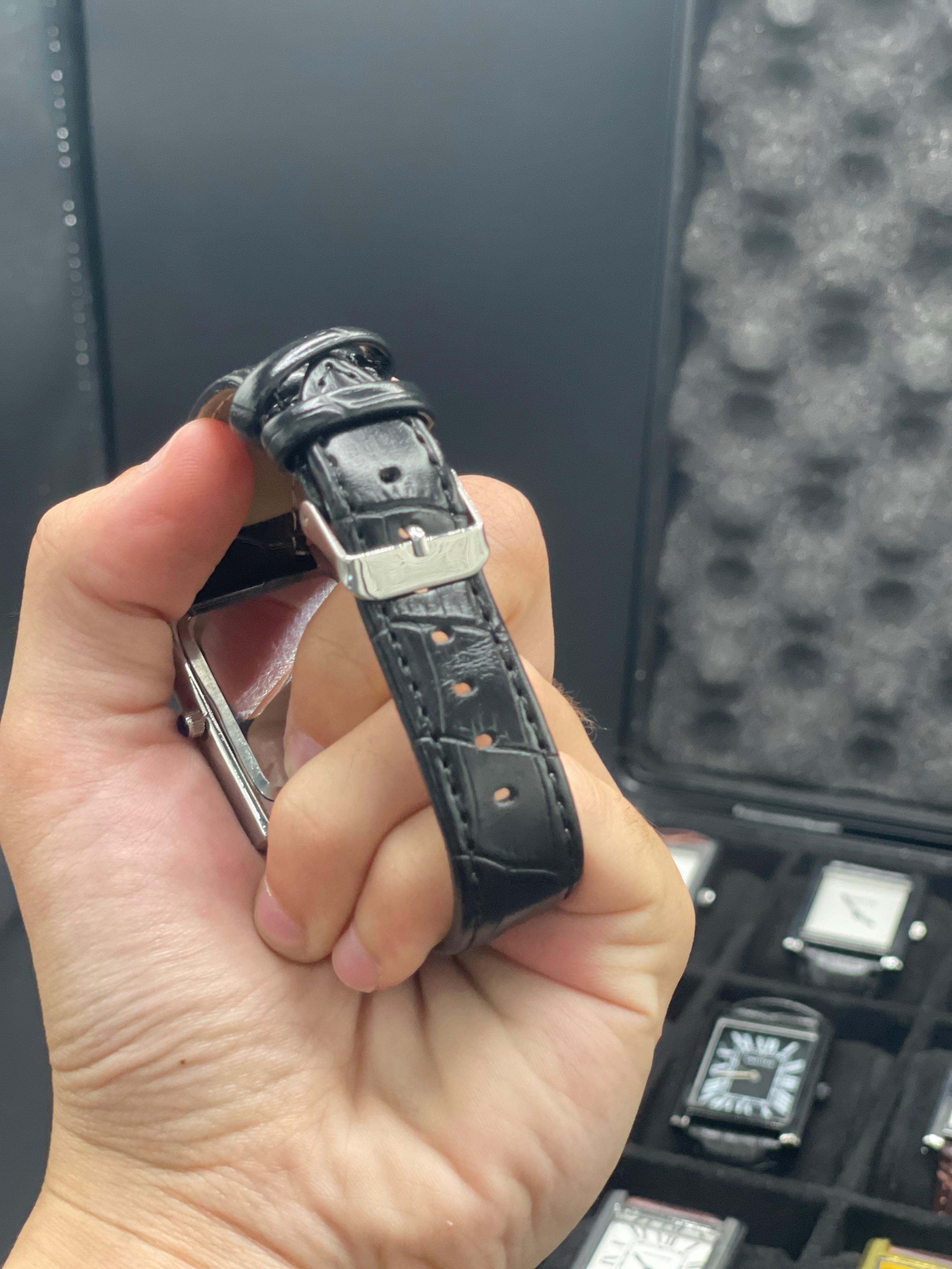 CTR Black Leather Strap With Detailed White Dial Watch