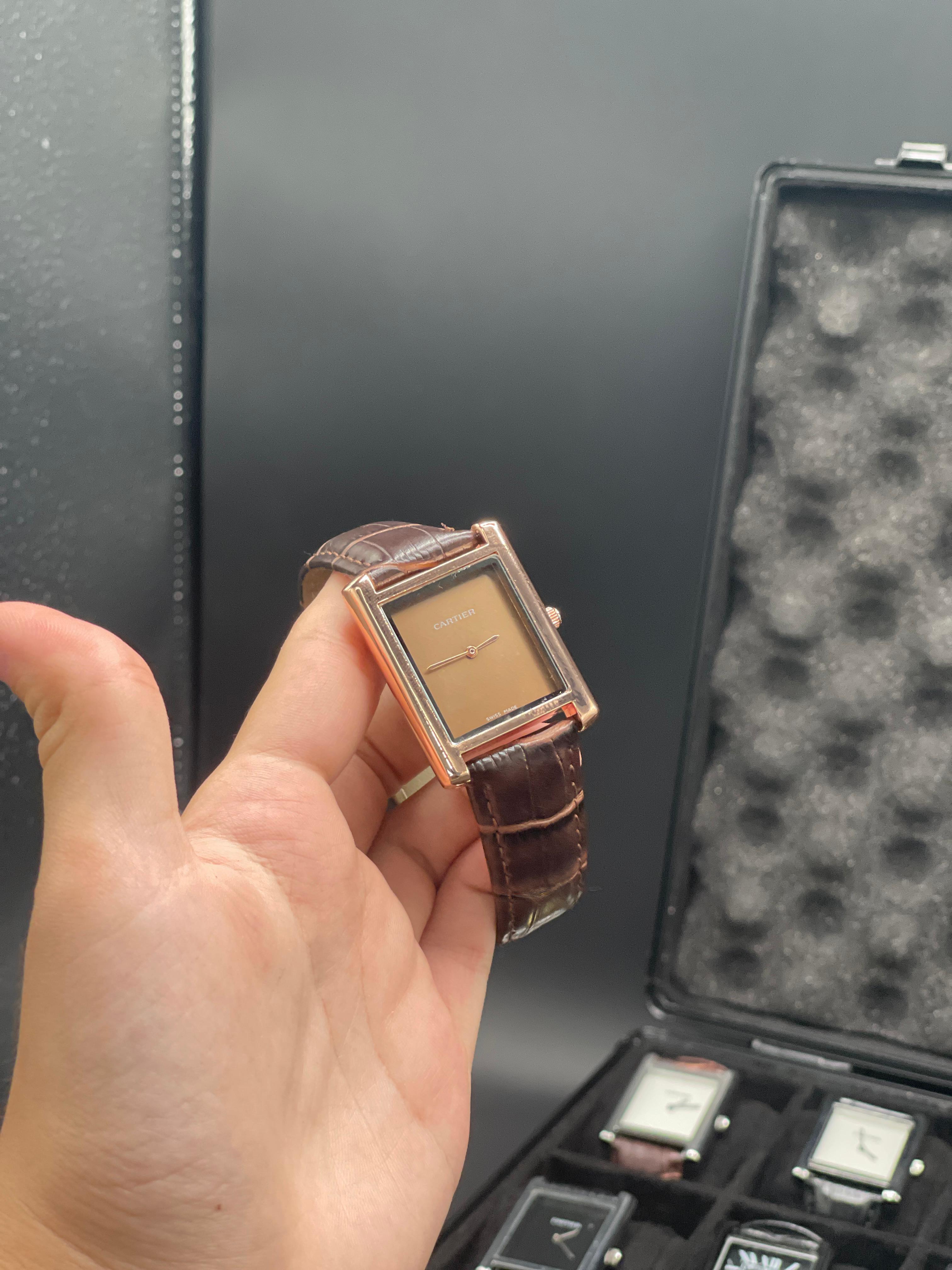 CTR Brown Leather Strap With Clean Brown Dial Watch