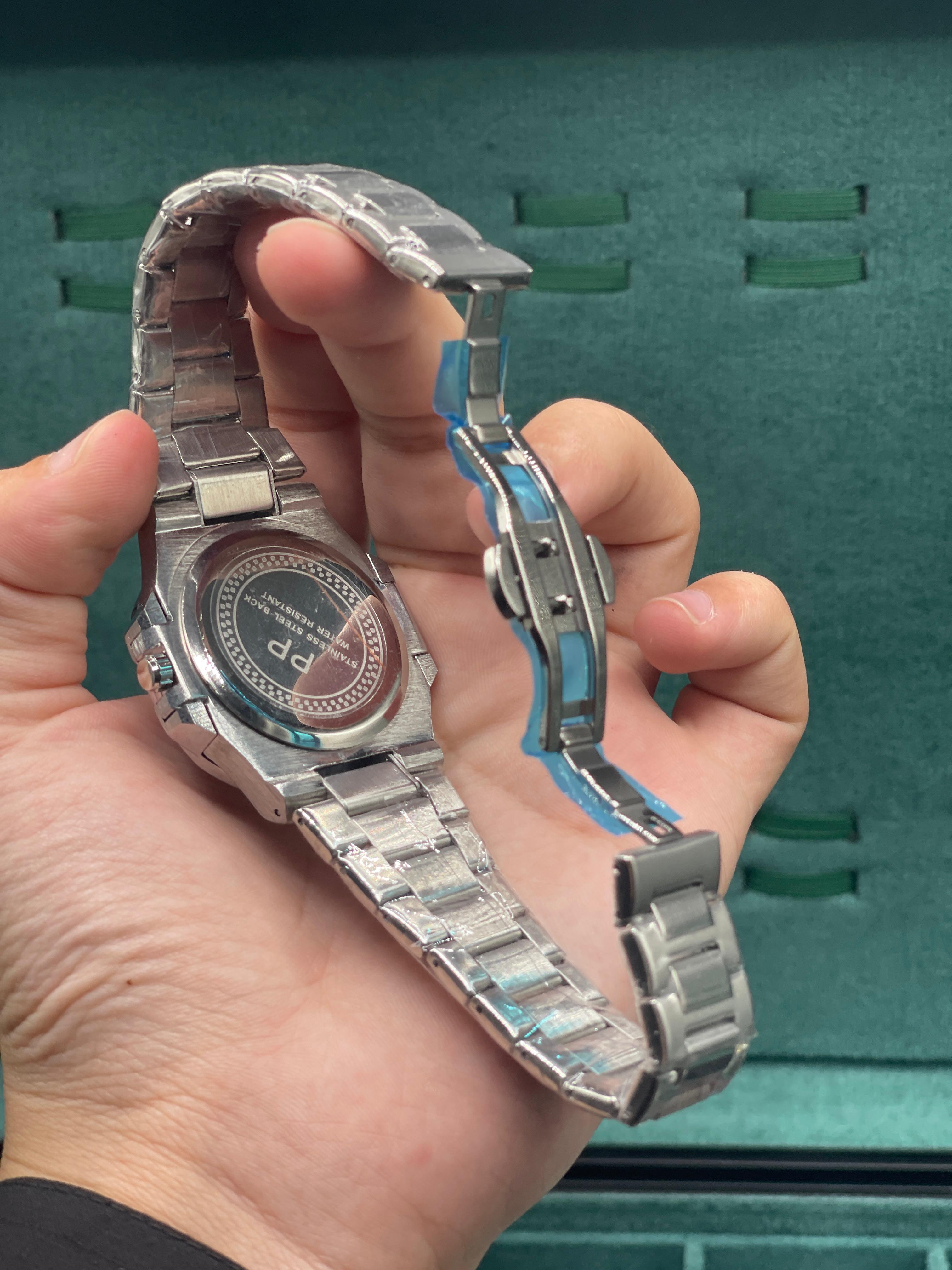 PTK Silver Colored Chain With Stunning White Dial