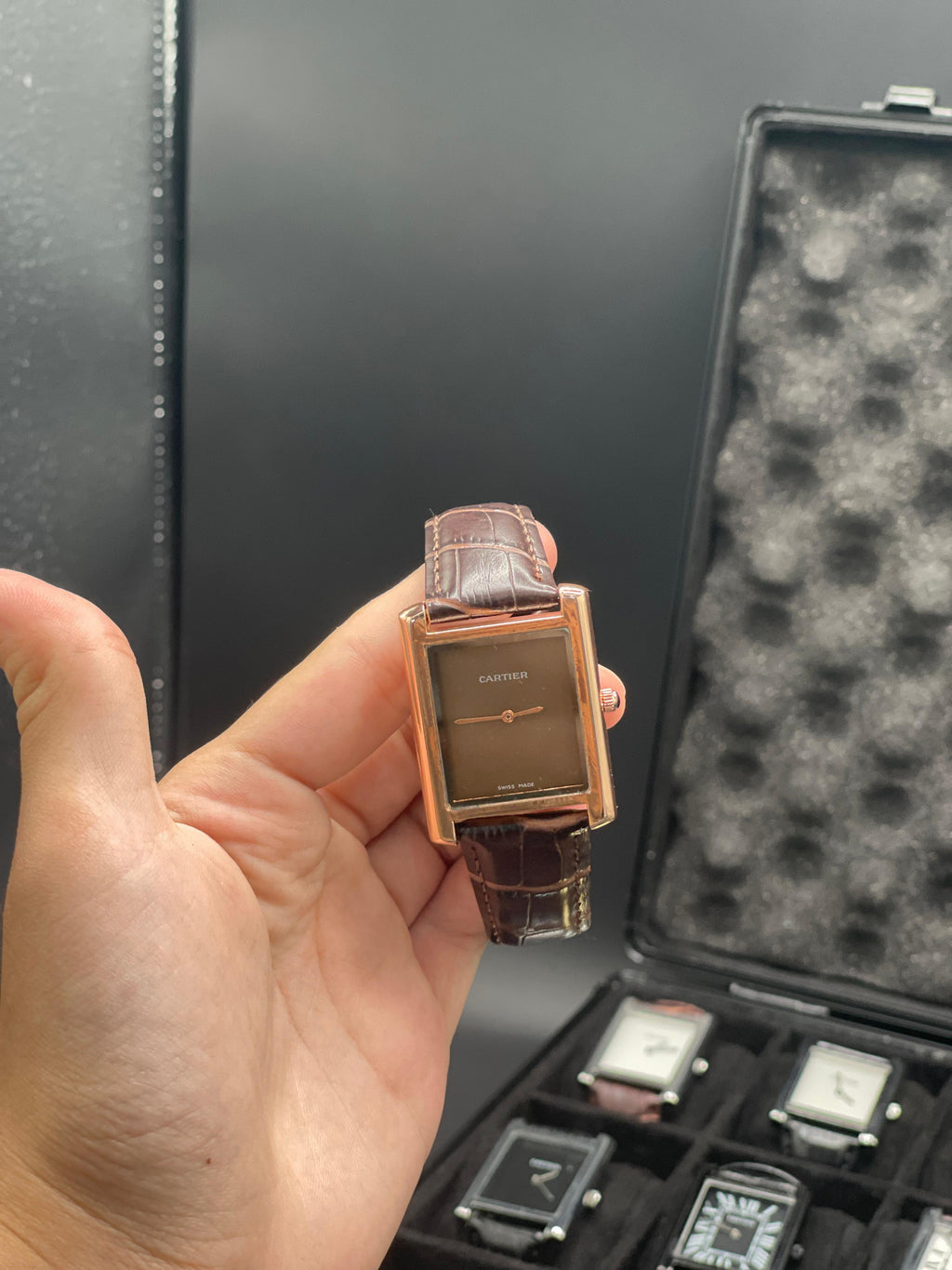CTR Brown Leather Strap With Clean Brown Dial Watch