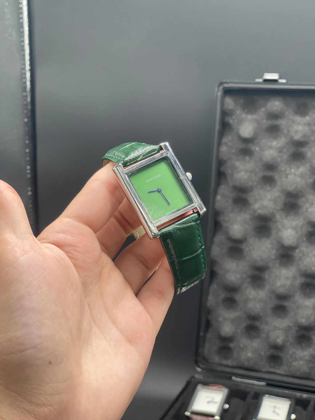 CTR Green Leather Strap With Rich Green Dial Watch