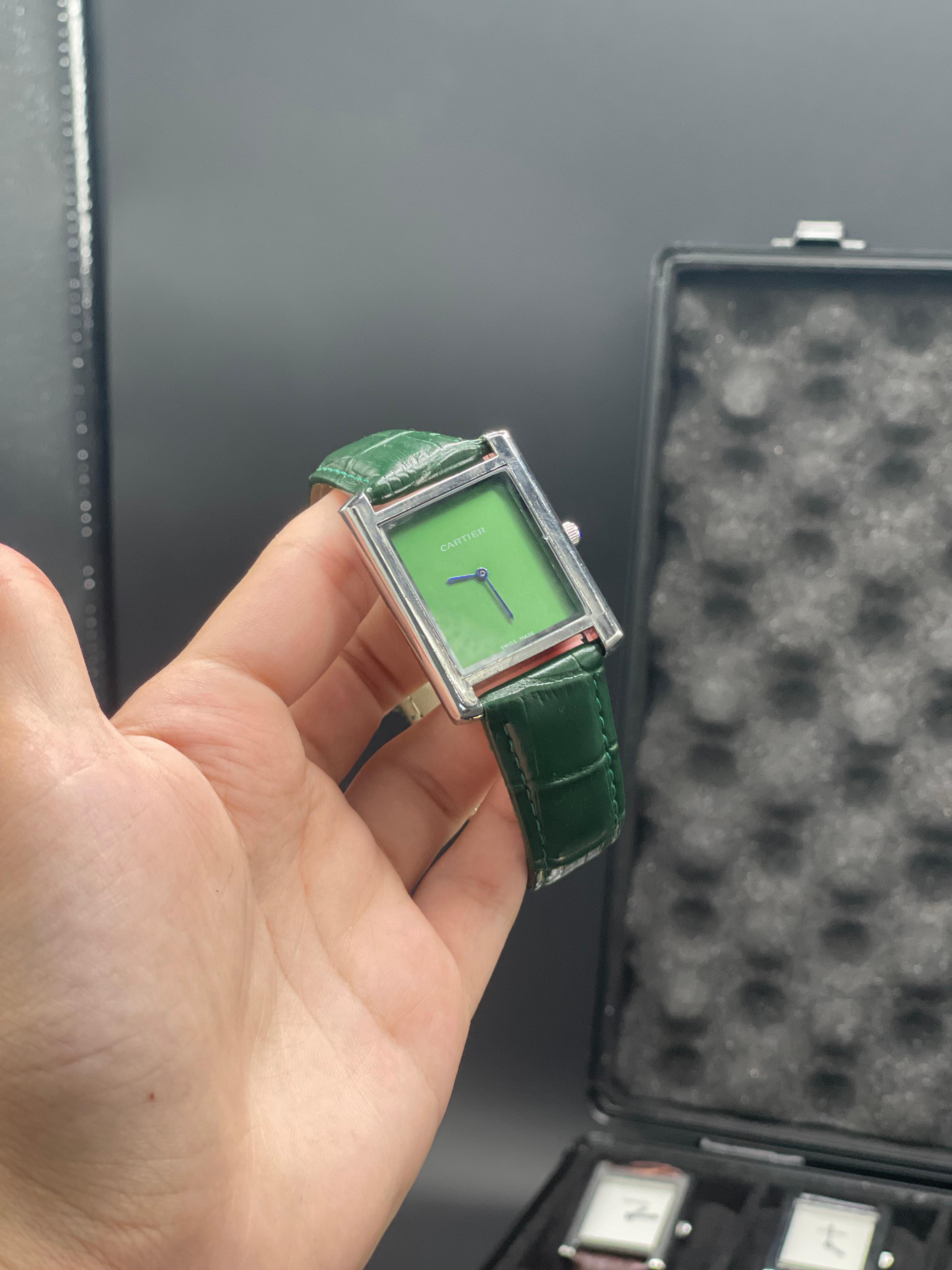 CTR Green Leather Strap With Rich Green Dial Watch